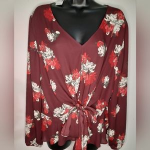 Maurices floral blouse NWT